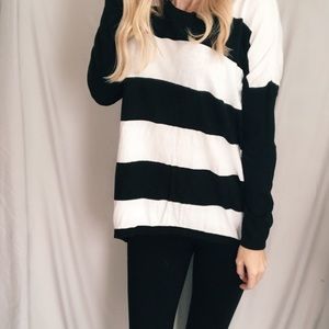 Black & white stripe Hurley sweater